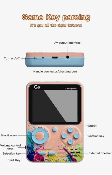 Video Game for Kids G5S 3 Inch Display